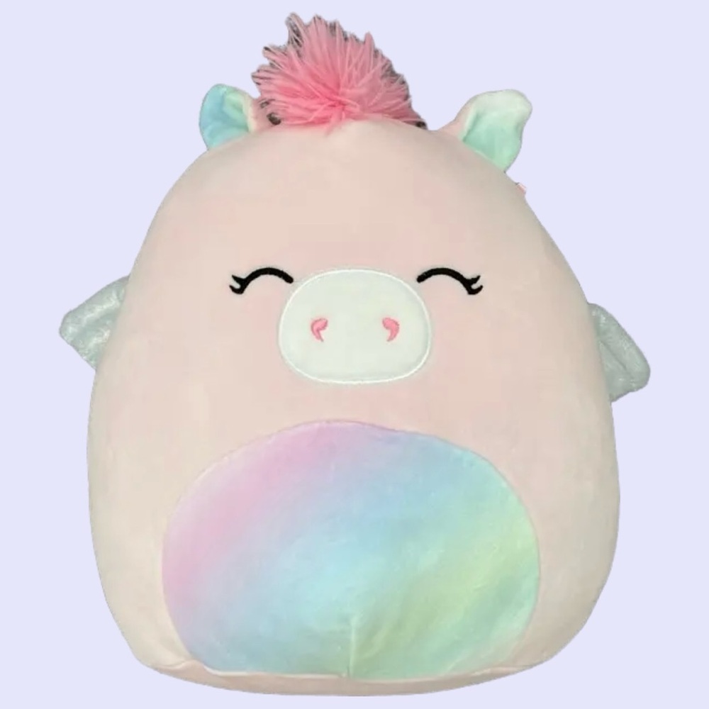 NWT! SQUISHMALLOWS 10” Pandora (Rainbow Belly) the Pegasus